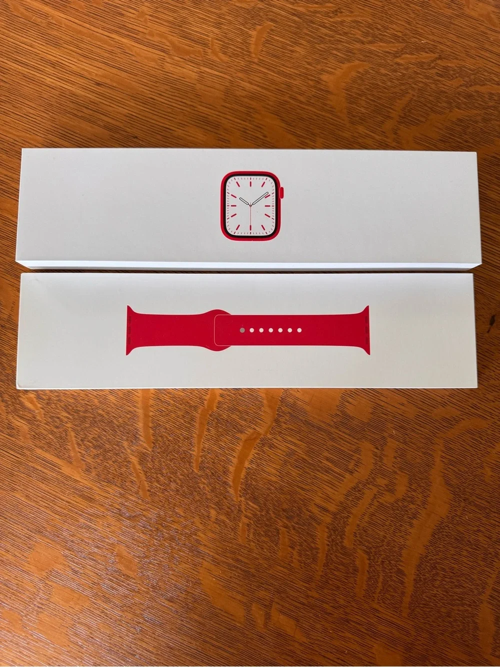 Apple Watch Series 7 with Red Sport Band - GPS - 42mm case